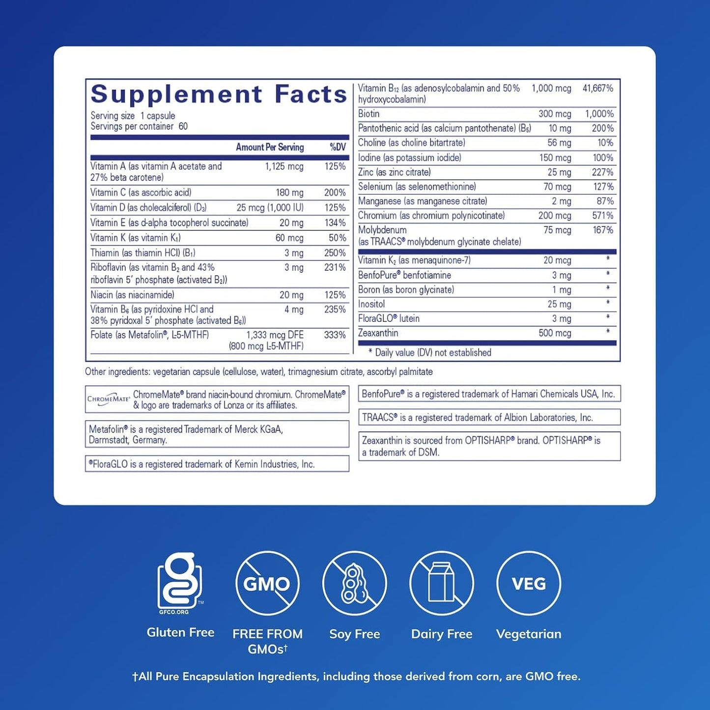 Pure Encapsulations PureGenomics Multivitamin – Targeted Support for Common Genetic Variations - görsel 2