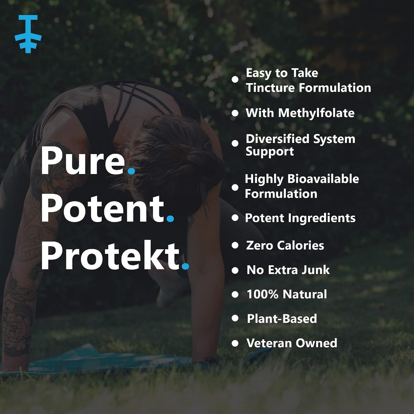 PROTEKT Resilient Vitamin D3 K2 B12 Drops | Liquid Supplement with Methylfolate, Natural Berry, 30 ml - görsel 4