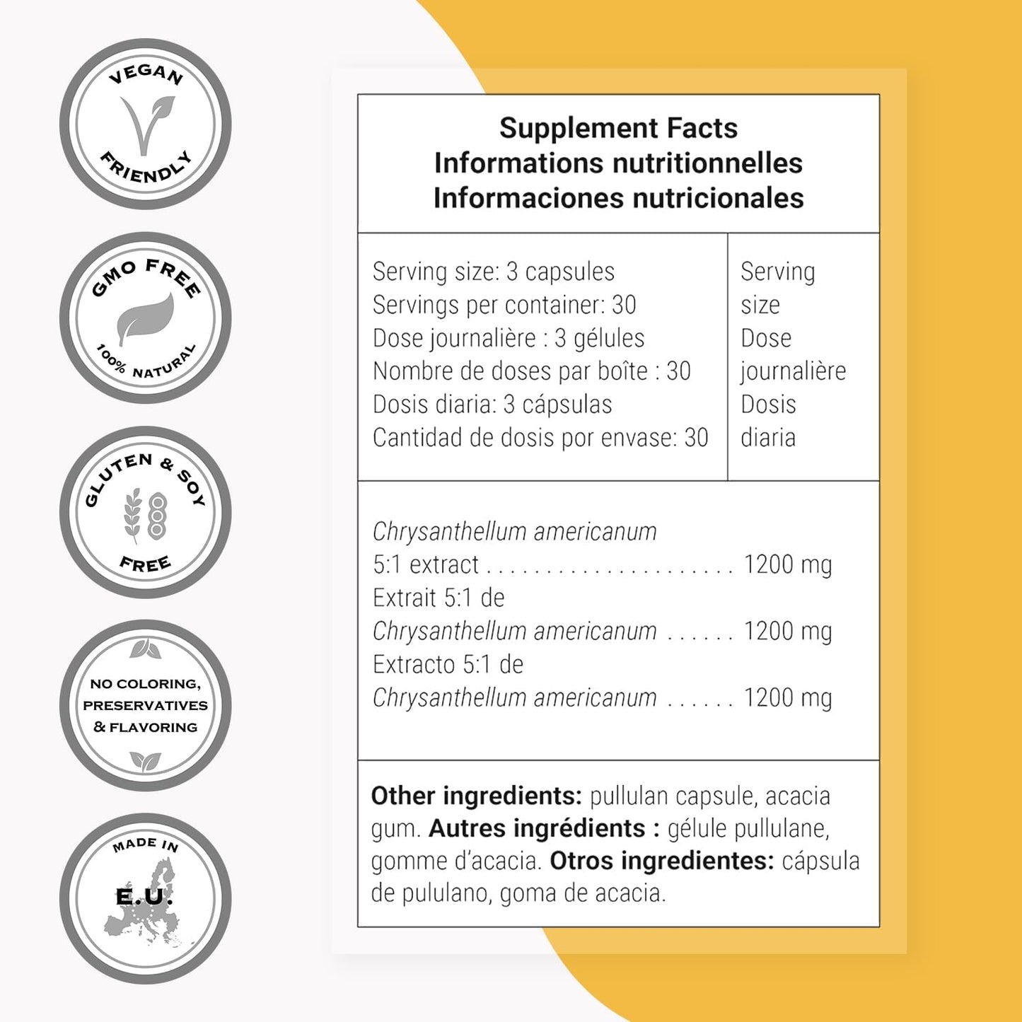 Supersmart Chrysantellum Americanum 1200mg per Day - High Strength Herb Supplement - 90 Vegetarian Capsules - görsel 4