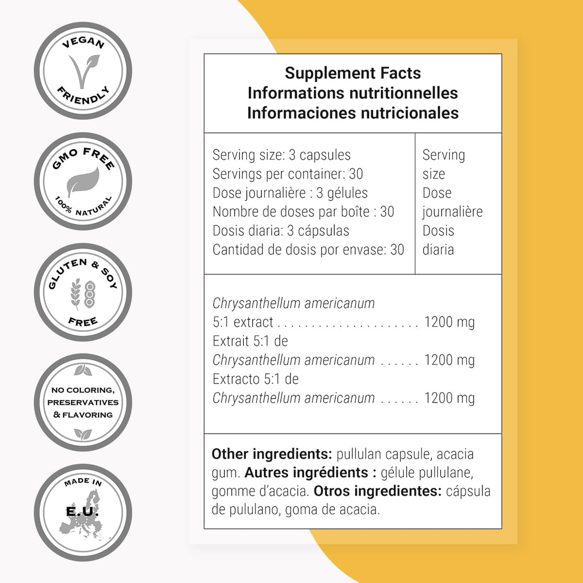 Supersmart Chrysantellum Americanum 1200mg per Day - High Strength Herb Supplement - 90 Vegetarian Capsules - görsel 4