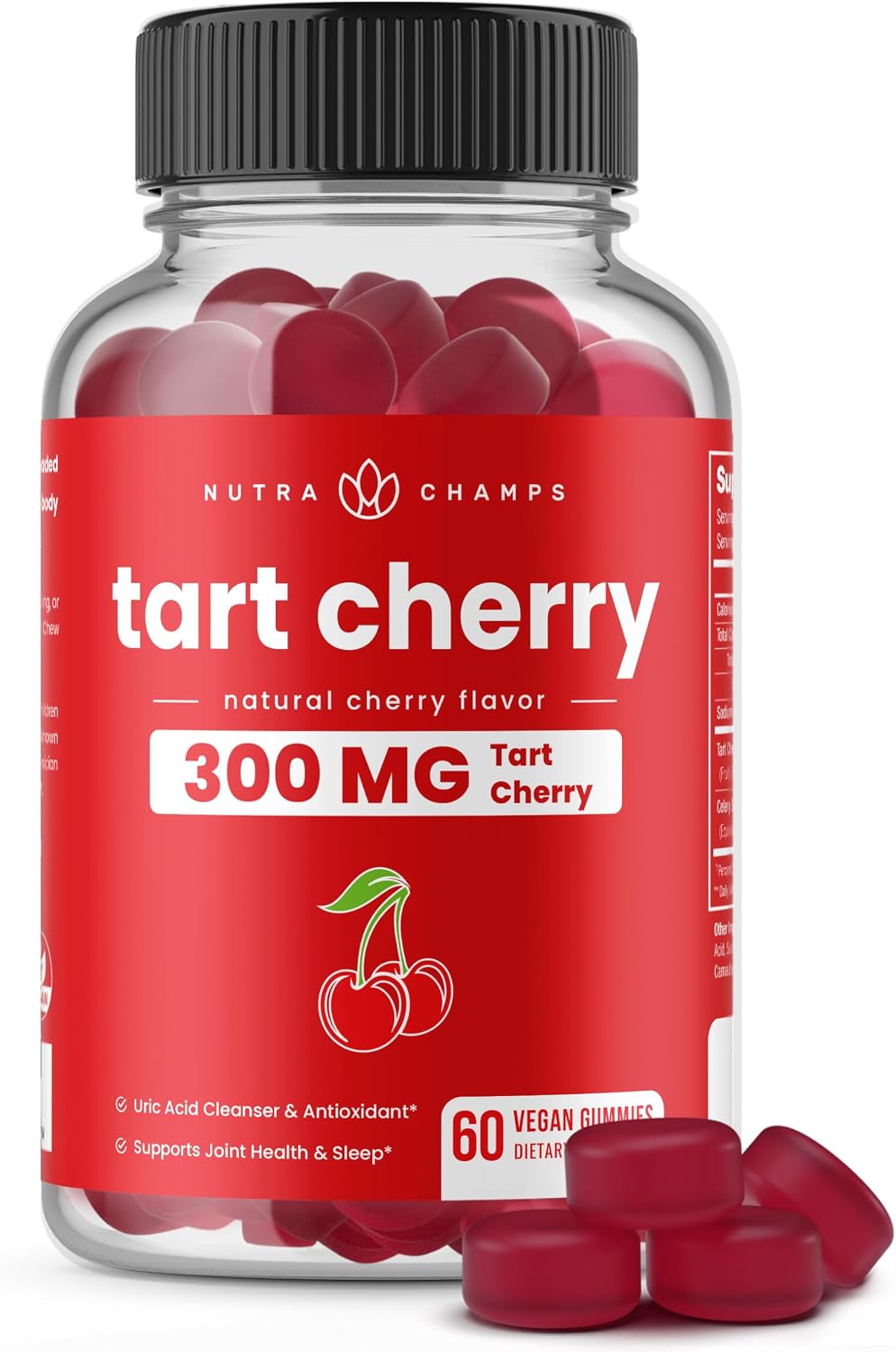 Tart Cherry Gummies with Celery Seed – 120 Count – Vegan, Non-GMO, Third-Party Tested - görsel 8