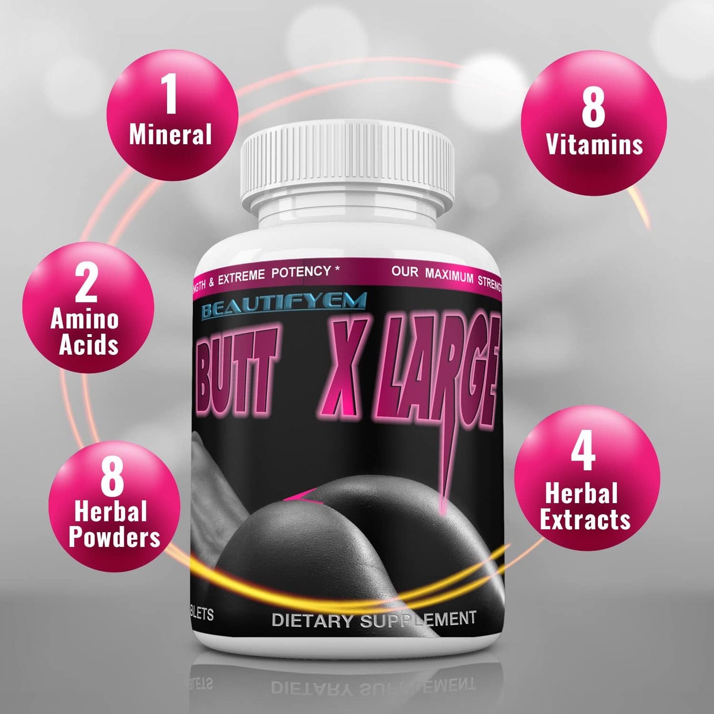 Butt X-Large Booty Enhancement Supplement - 1 Month's Supply - görsel 2