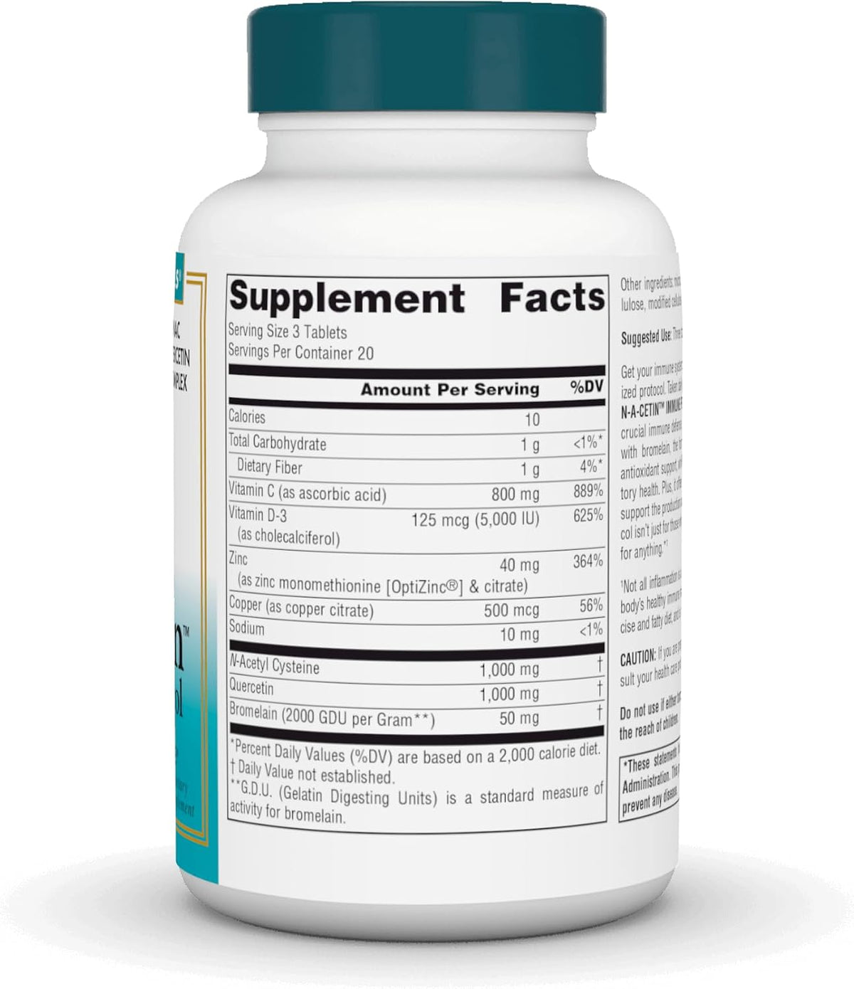 Source Naturals Wellness N-A-Cetin Immune Protocol, Crucial Immune Defence* - 60 Tablets - görsel 2