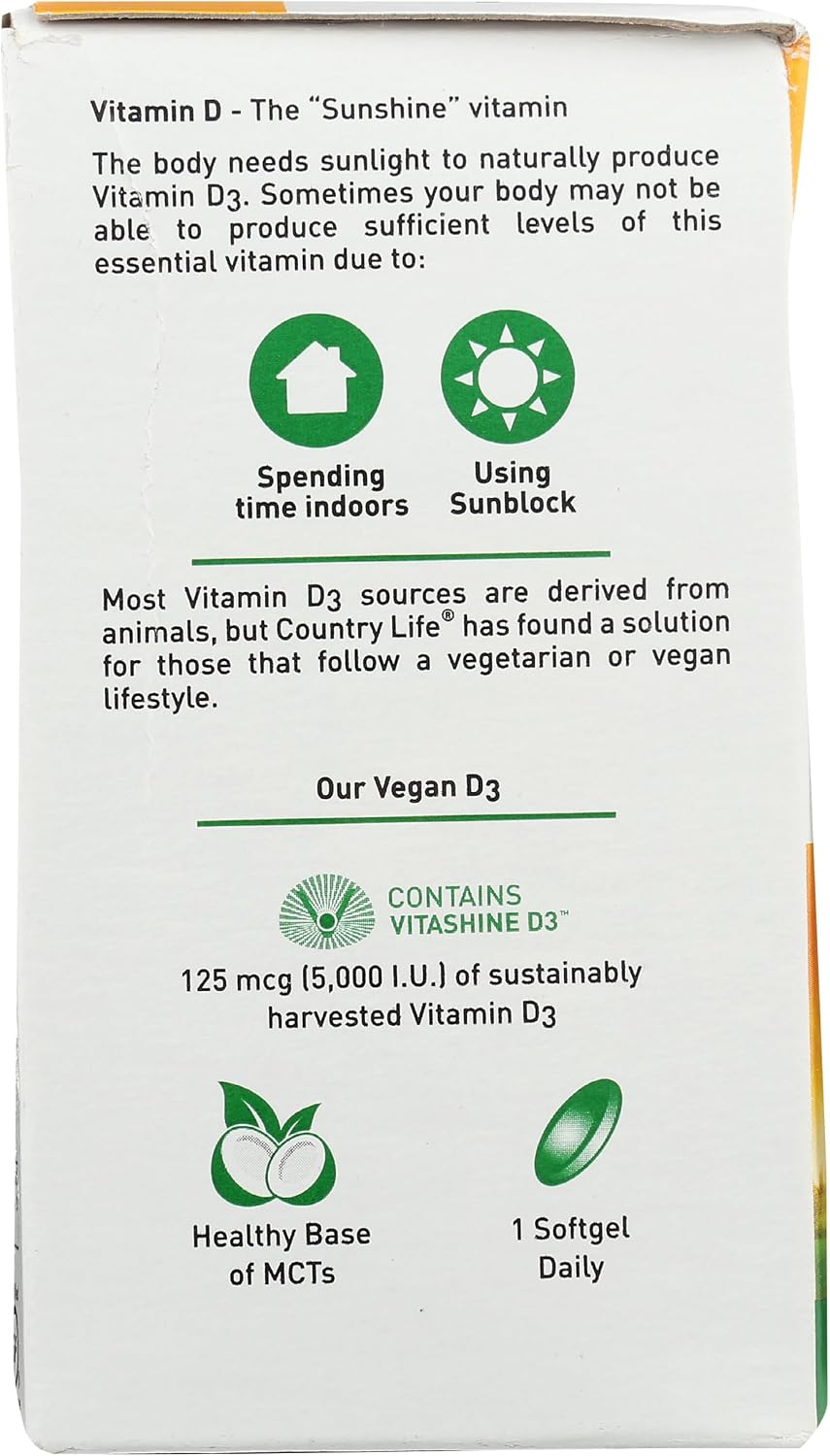 Country Life Vegan D3, 60 Softgels - görsel 5