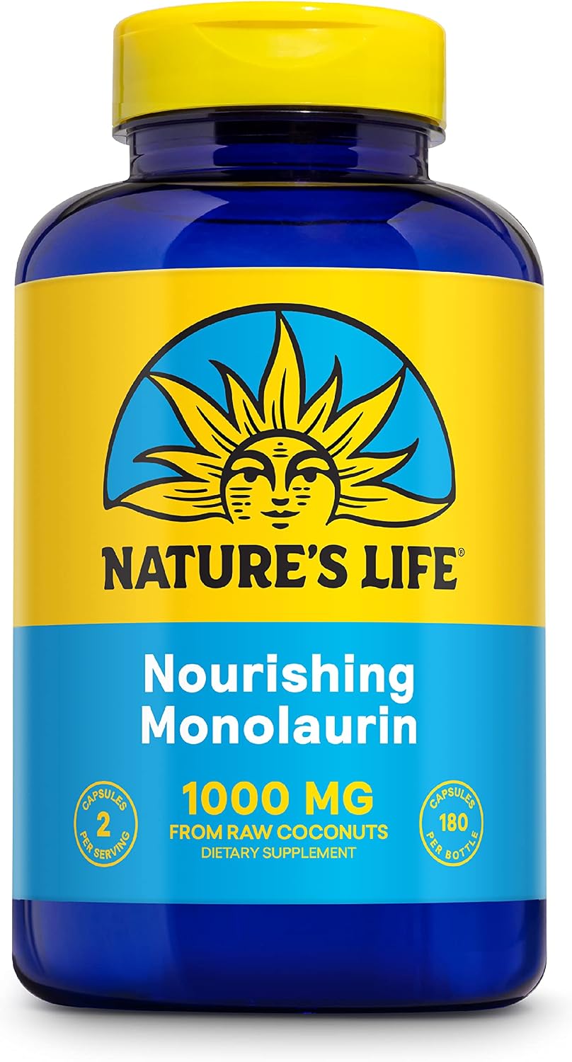 Nature's Life Monolaurin 1000 mg - Immune Support and Gut Health, 90 Vegetarian Capsules - görsel 8