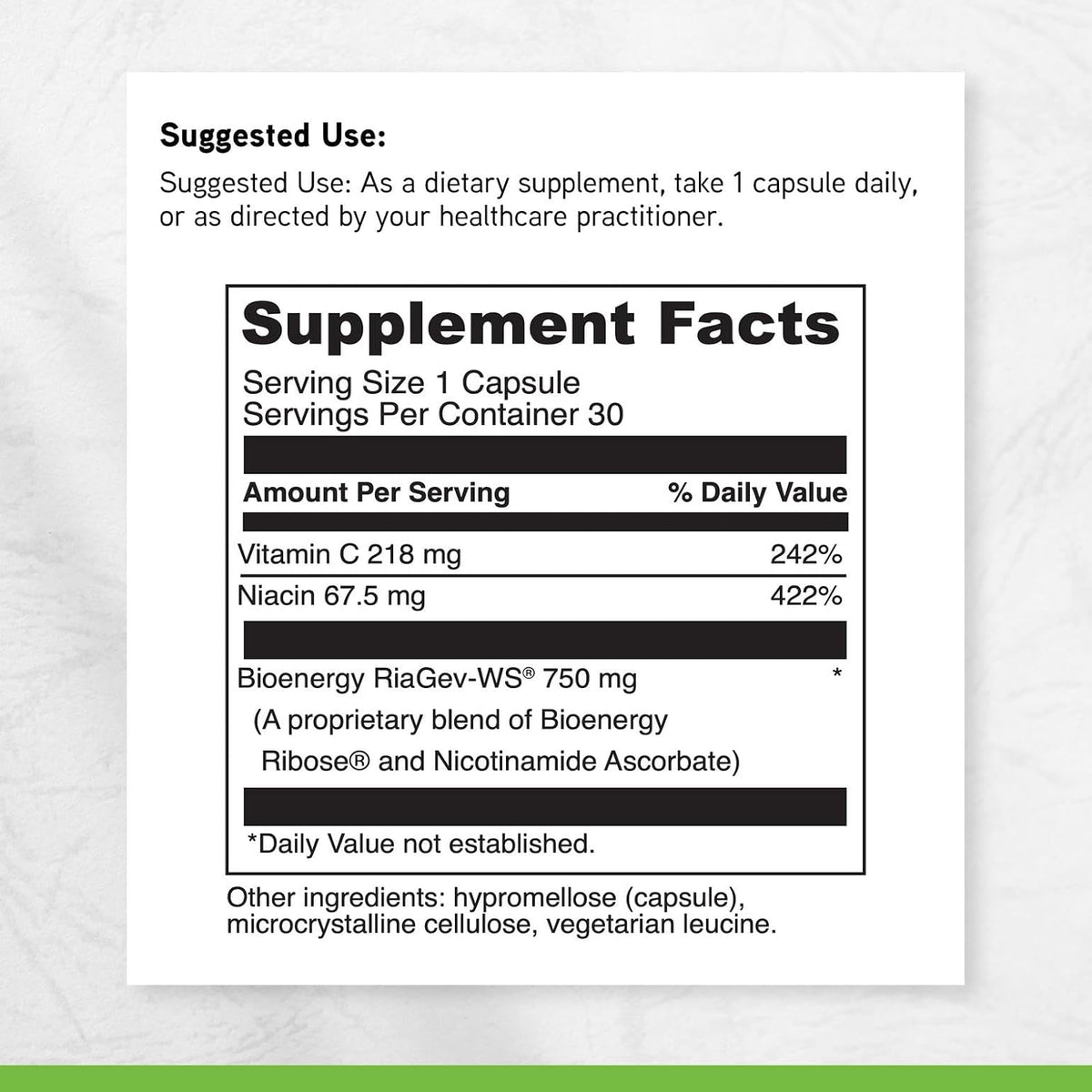 DAVINCI Labs NAD+ Activate - NAD Supplement with Vitamin C & Niacin - 30 Capsules - görsel 6