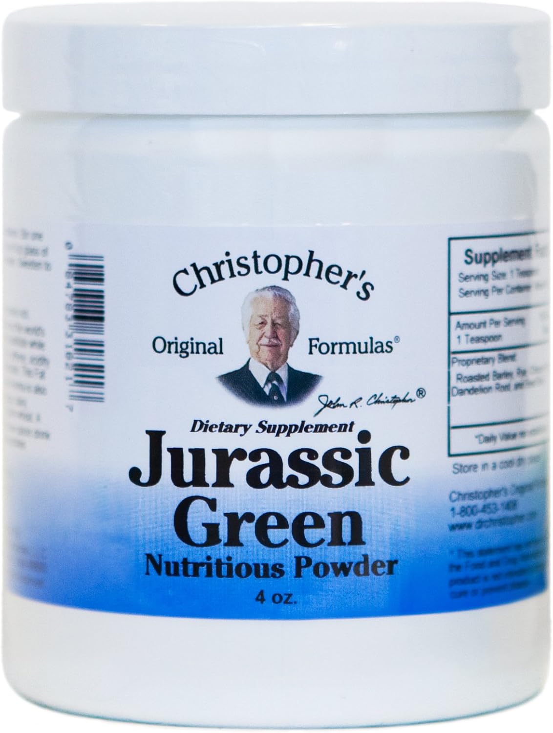 Dr. CHRISTOPHER'S Nourish Jurassic Green Powder - 4 oz (113 g) - görsel 1