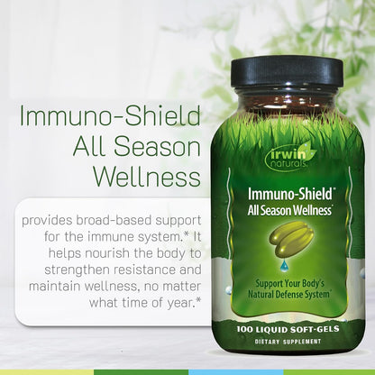 Irwin Naturals Immuno-Shield All Season Wellness - 100 Liquid Softgels (Pack of 2)