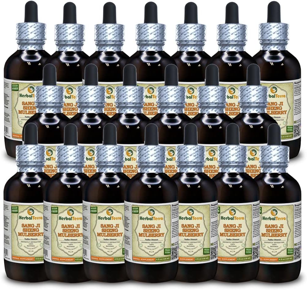 HerbalTerra Sang Ji Sheng (Mulberry Mistletoe) Tincture – 30 x 2 fl oz (60 ml) - görsel 4