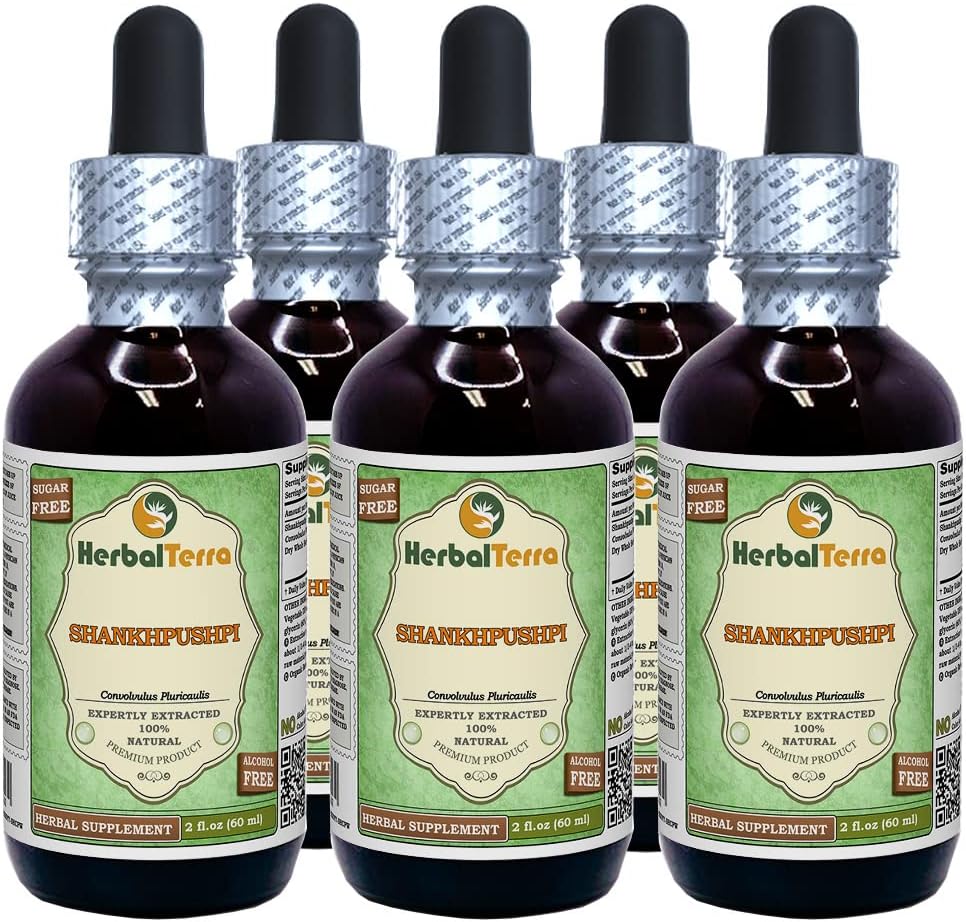 Shankhpushpi (Horseshoe Vitex) Dried Whole Herb Liquid Extract by HerbalTerra - 20 x 118 ml - görsel 5