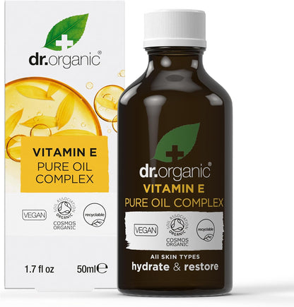 Dr. Organic Vitamin E Pure Oil Complex - Nourishing Body Oil, 50 ml