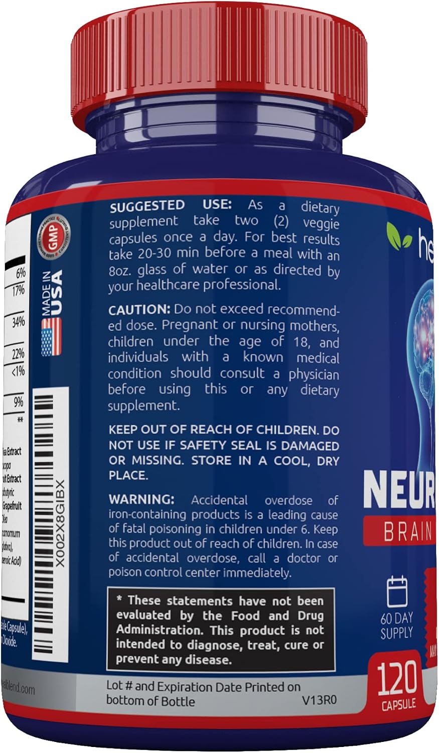 Neuro Plus Brain & Focus Formula – Nootropic Brain Booster, 120 Capsules - görsel 9