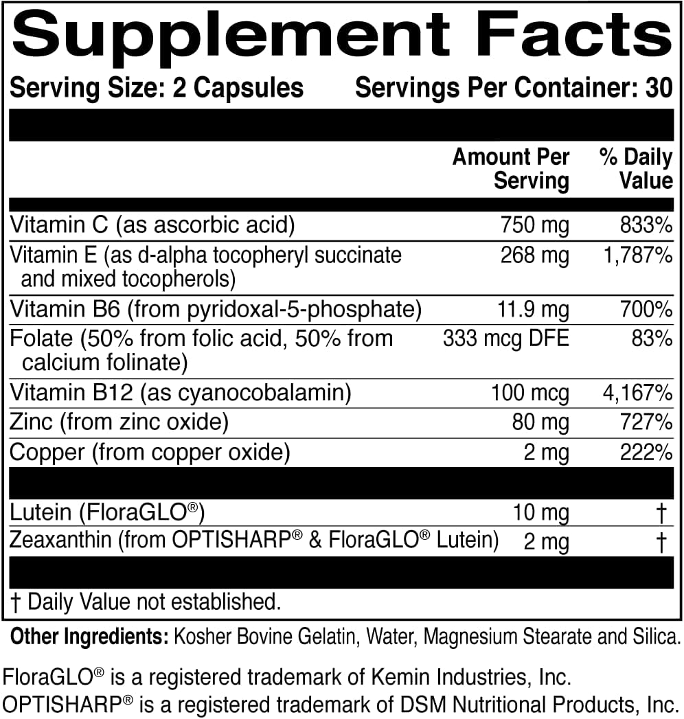 ScienceBased Health MacularProtect AREDS 2 Formula – Eye Health Supplement with Lutein, Zeaxanthin & B Vitamins – 60 Capsules - görsel 2