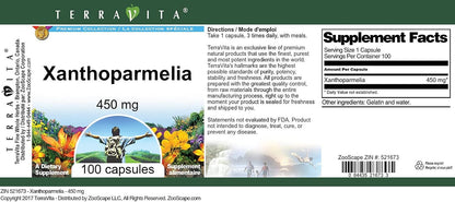 Xanthoparmelia 450 mg, 100 Capsules