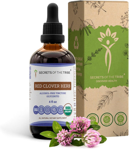 Secrets of the Tribe Red Clover Herb Alcohol-Free Liquid Extract, 60 ml