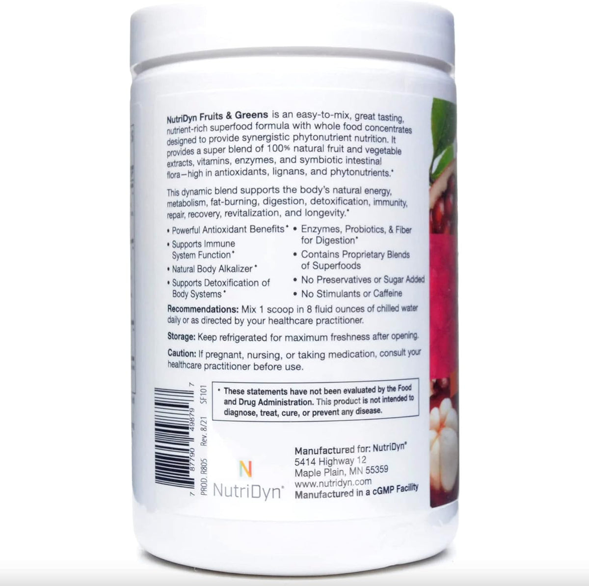 Nutri-Dyn Fruits & Greens Gluten-free Powder, Pink Lemonade, 306 g - görsel 2