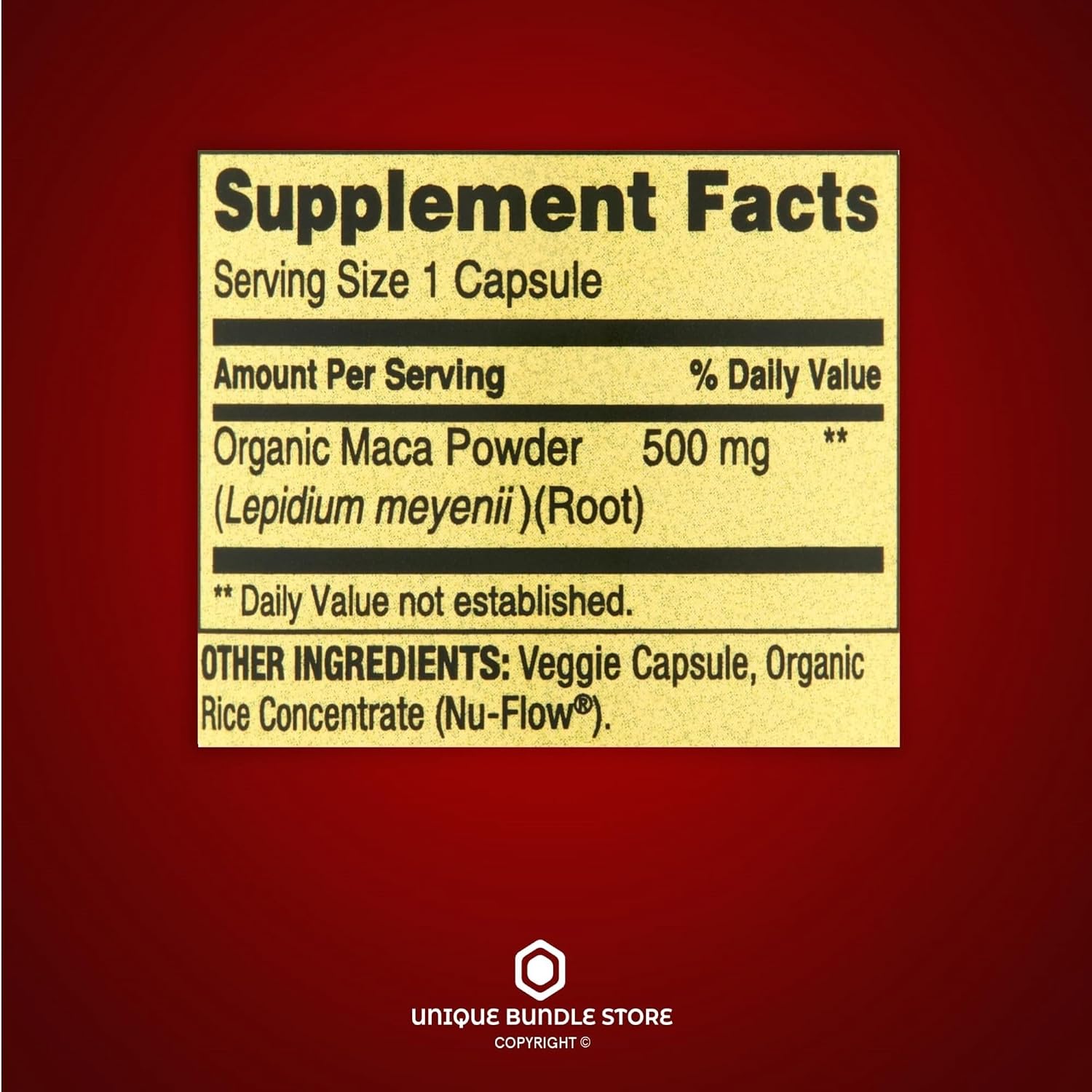 Maca 500mg – 90 Vegetarian Capsules (Pack of 2) | Organic Maca Root Food Supplement | General Wellness | Non-GM & Gluten-Free - görsel 3
