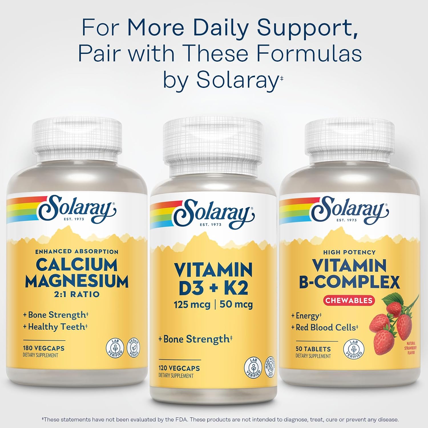 SOLARAY Vitamin B-Complex Chewables – Strawberry Flavour – 50 Tablets - görsel 7