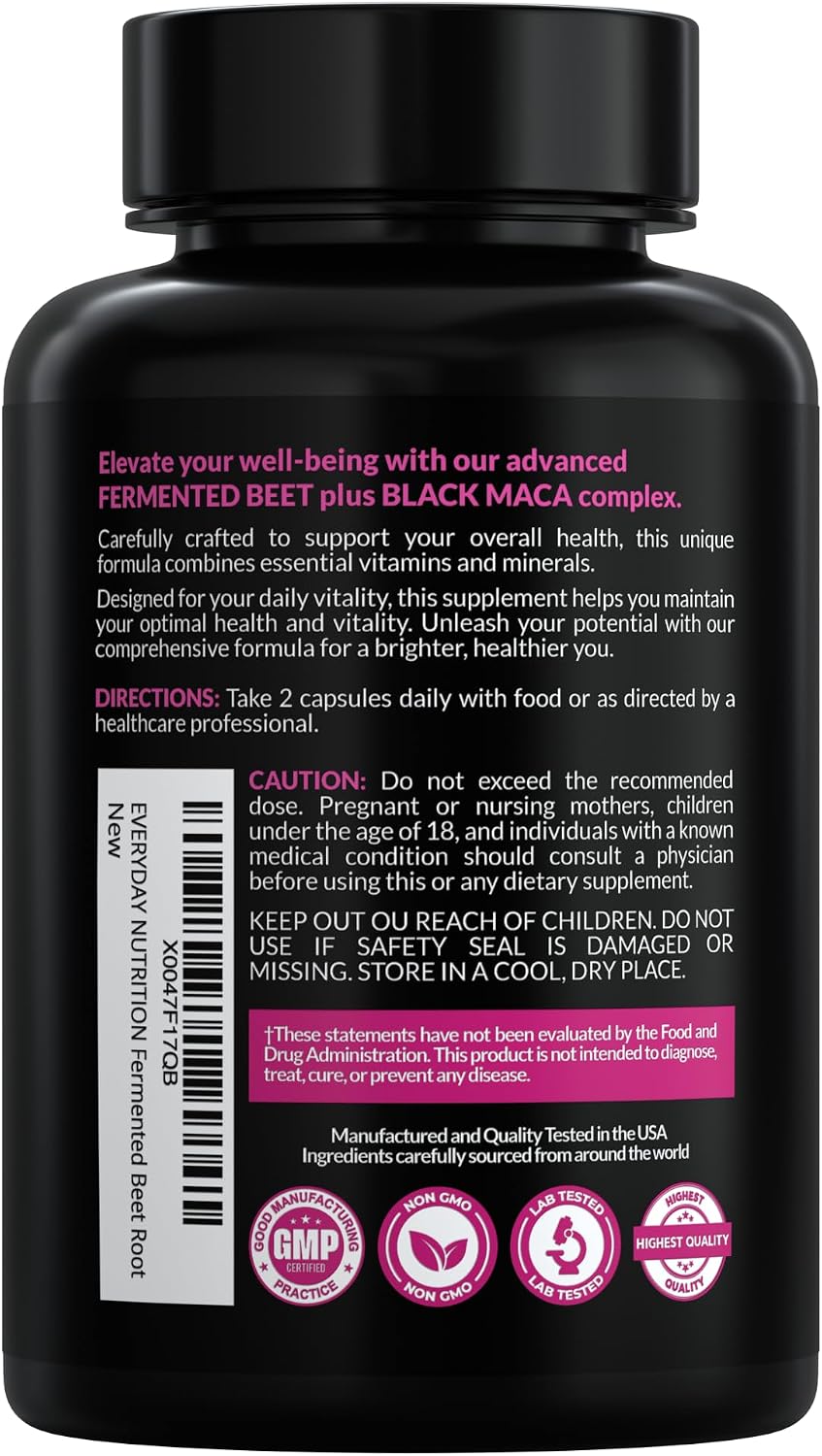 Organic Fermented Beet Root and Black Maca Capsules - Superfood Blend for Energy and Wellness - görsel 3