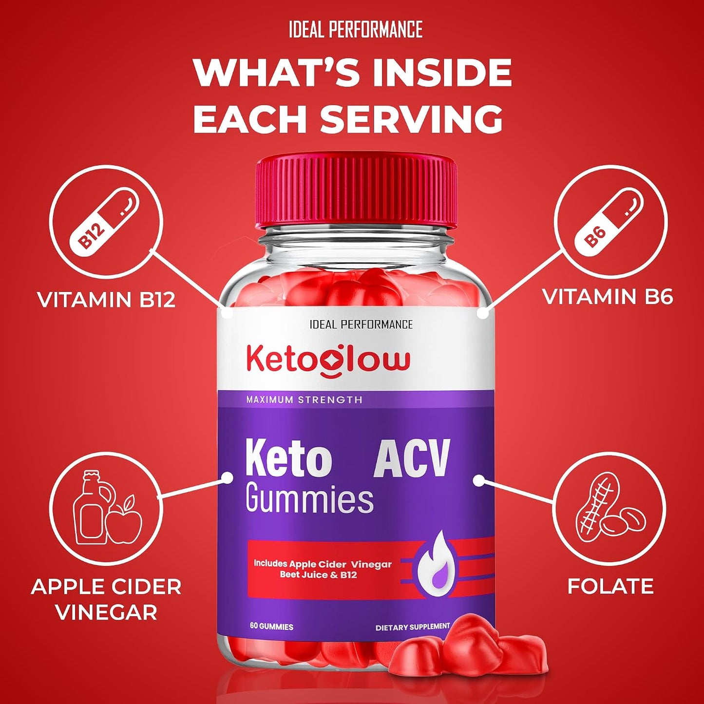 Keto Glow ACV Gummies – Maximum Strength, All-Natural Support Formula (3 Pack) - görsel 5
