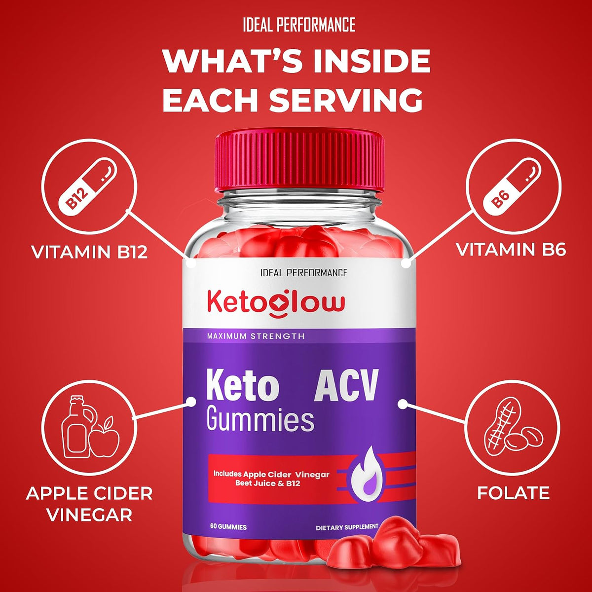 Keto Glow ACV Gummies – Maximum Strength, All-Natural Support Formula (3 Pack) - görsel 5