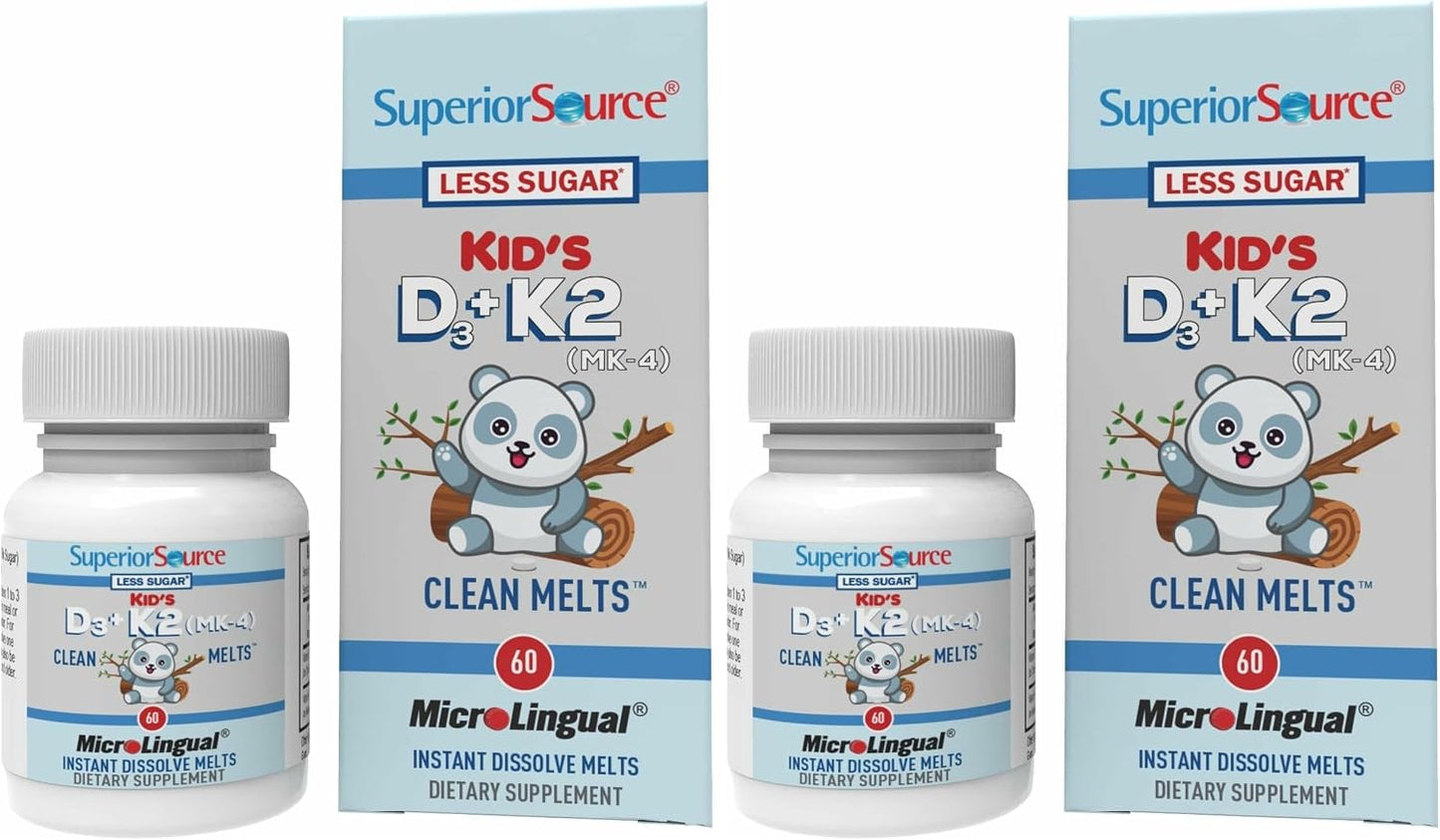 Superior Source Kid's D3 & K2 (MK-4) - Children's Vitamin - Immune & Bone Support - Non-GMO, Colour-Free - 60 MicroLingual Instant-Dissolve Tablets - görsel 10