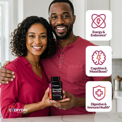 Organic Fermented Beet Root and Black Maca Capsules - Superfood Blend for Energy and Wellness