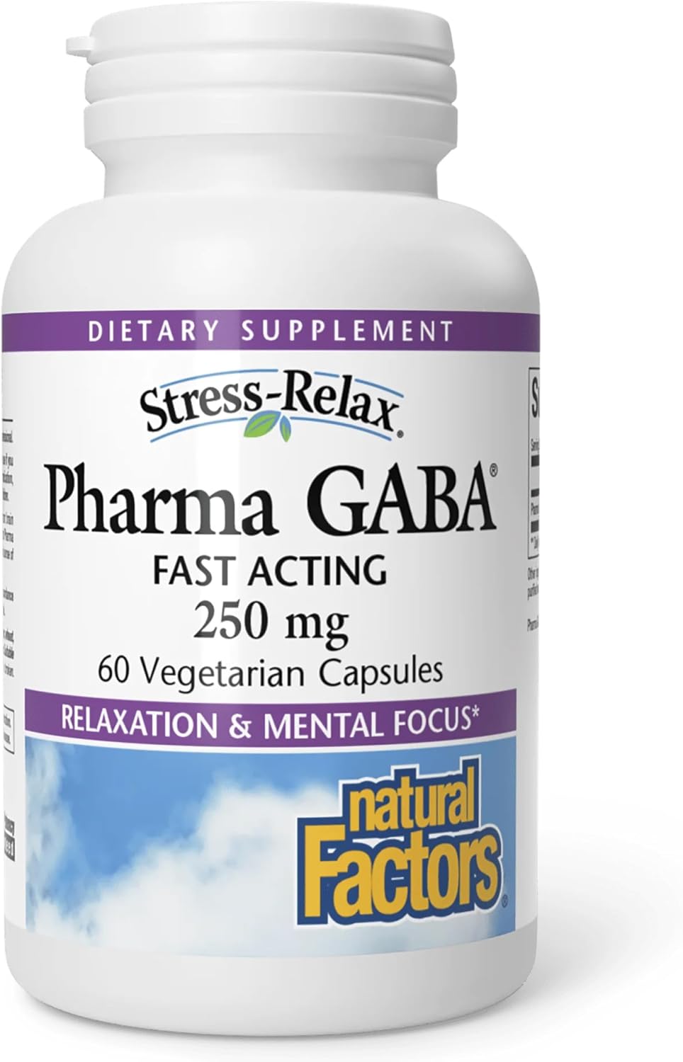 Natural Factors Pharma GABA – Food Supplement for Relaxation and Calm (60 Chewable Tablets) - görsel 1