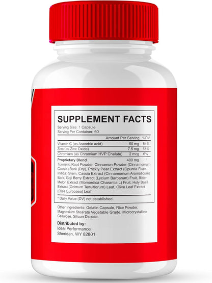 Glyco Prime Advanced Blood Formula – Maximum Strength Supplement (60 Capsules)