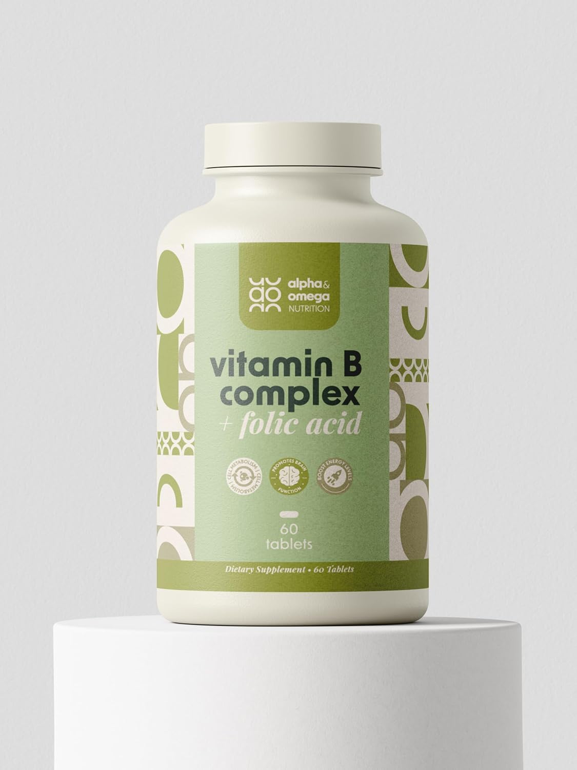 Alpha & Omega Nutrition Vitamin B Complex + Folic Acid – 60 Tablets - görsel 1