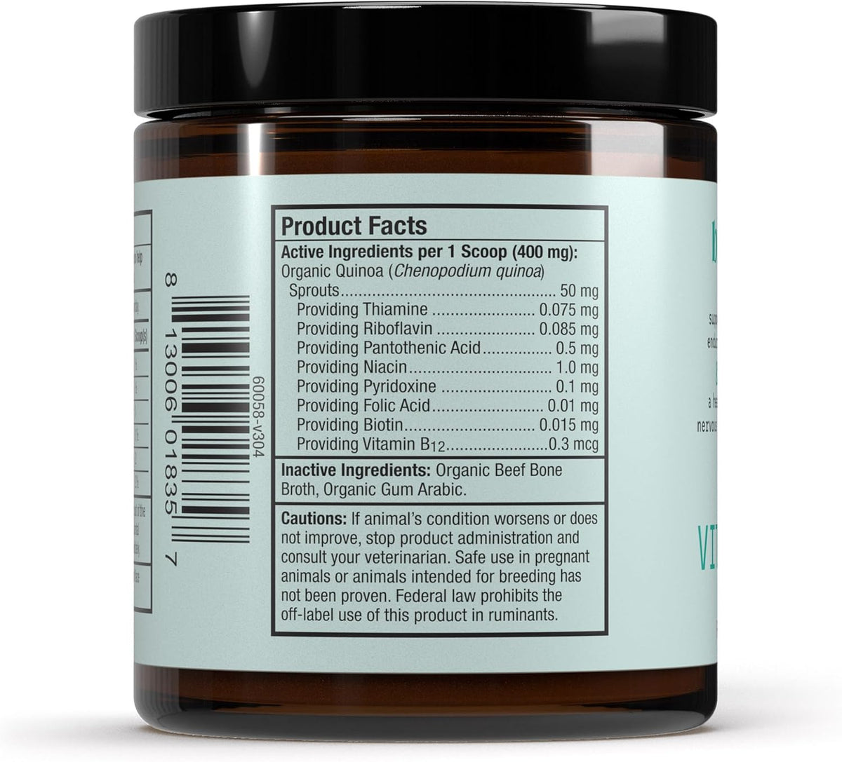 Bark & Whiskers Organic Vitamin B Complex - B Vitamins for Normal Energy & Nervous System Function in Cats & Dogs - Certified Organic - 24 g - görsel 2