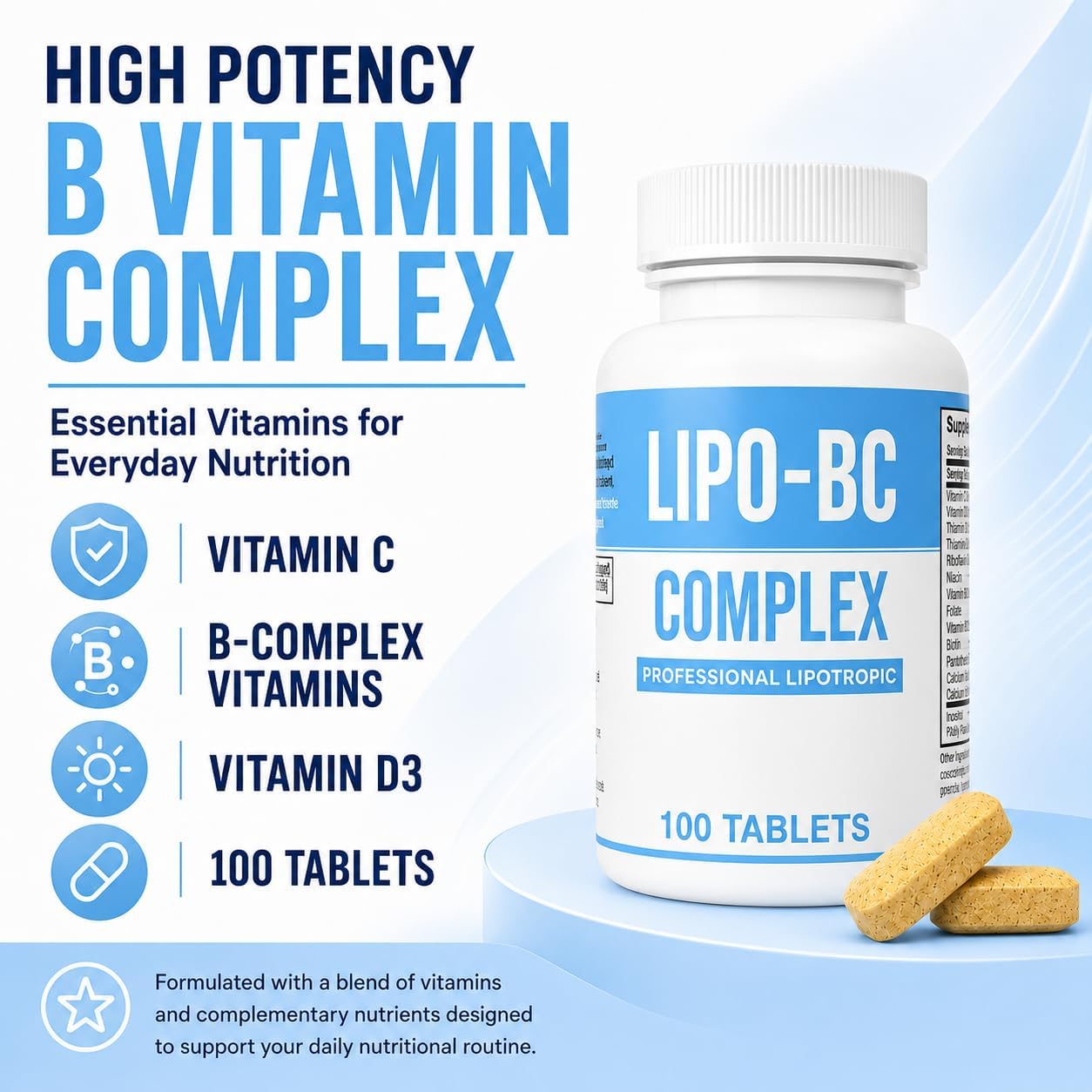 Lipo BC Complex, 200 Tablets (2-Pack) - görsel 3