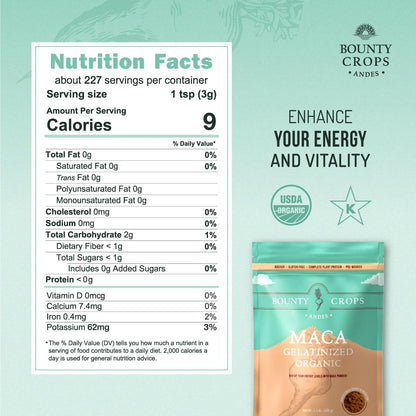 Organic Maca Powder Gelatinised 680 g Bag (1.5 lb), Energy & Vitality Booster, Non-GMO & Gluten-free, Peruvian Superfood, Certified Organic