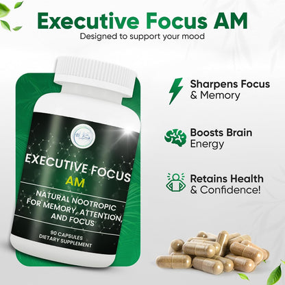 Executive Focus AM Nootropic Brain Supplement for Memory and Focus