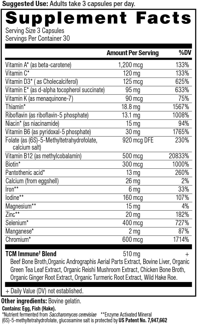 Ancient Nutrition Multivitamin for Immune Support – 90 Capsules - görsel 2