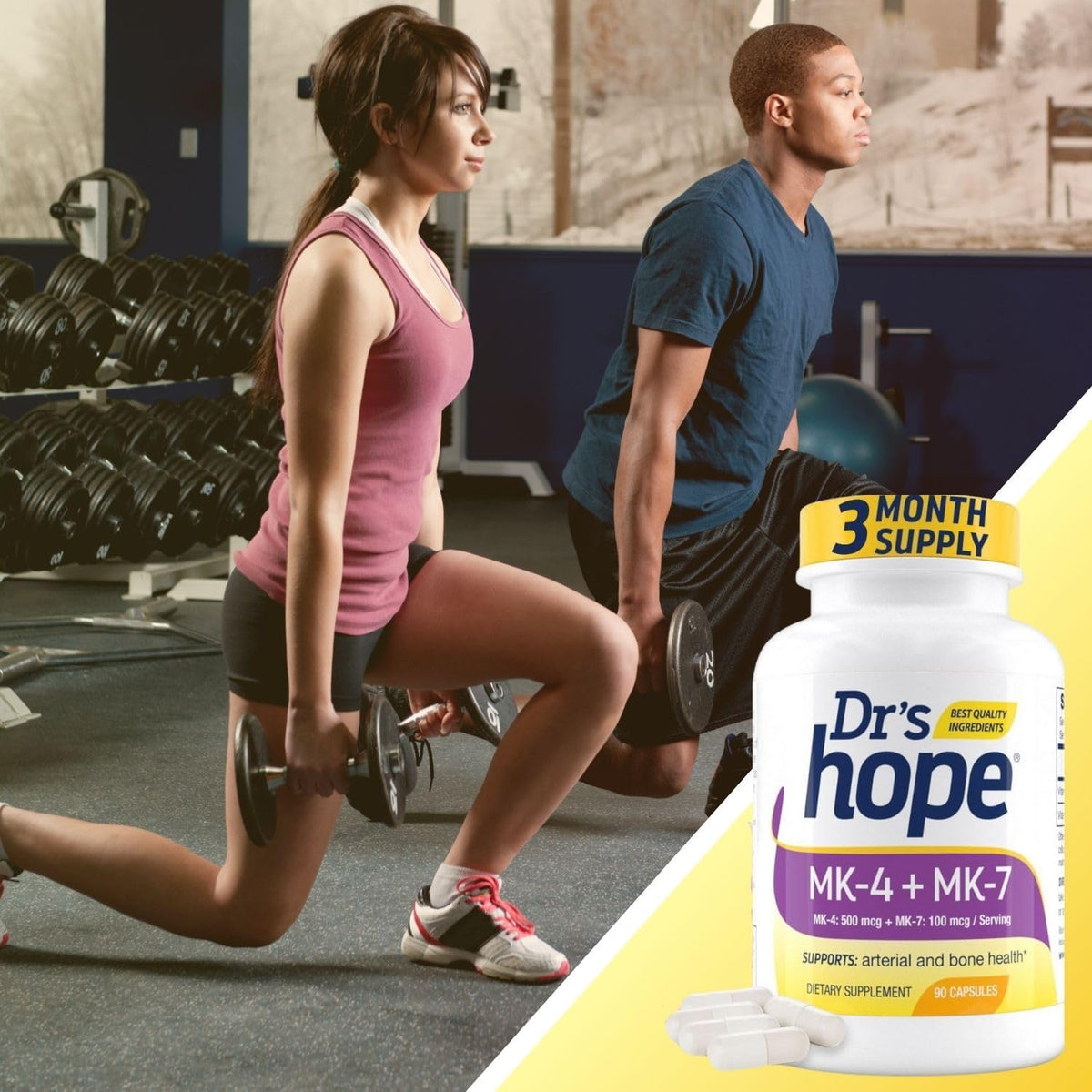 Dr's Hope Natural Vitamin K2 MK4 & MK7 – 600 mcg Dual Action for Bone Strength & Heart Health – 3 Month Supply - görsel 7