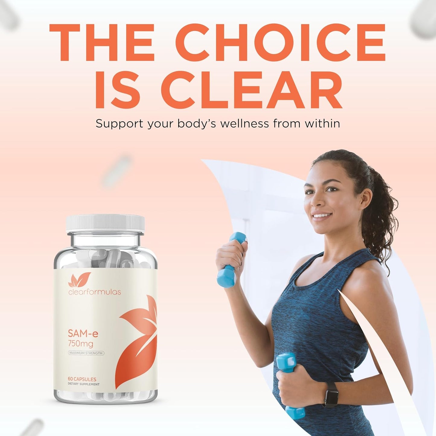 Clear Formulae Bioactive SAM-e 750mg - High Strength SAM-e Supplement with Biologically Active S,S Form - görsel 5