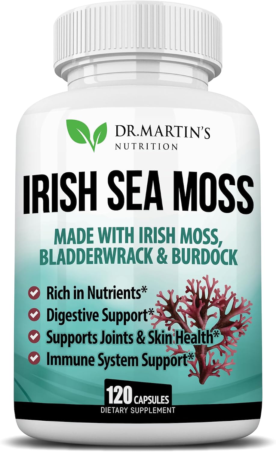 Dr. Martin's Irish Sea Moss Supplement 2625mg - 120 Capsules - görsel 1