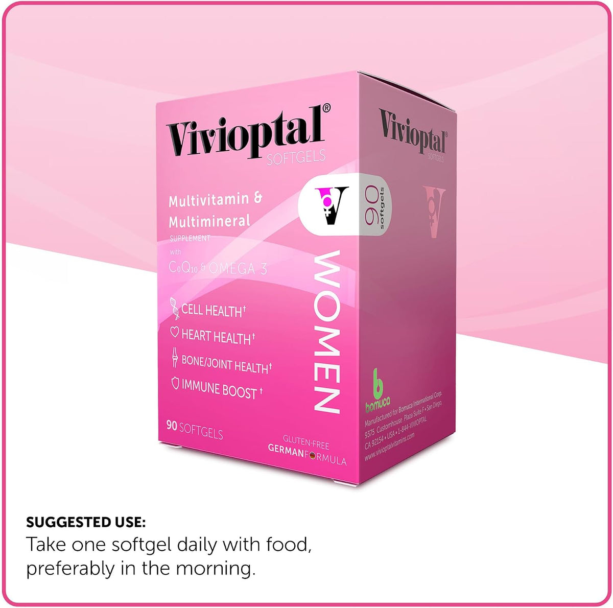 Vivioptal Women's Multivitamin and Multimineral Supplement, 90 Softgels - görsel 4