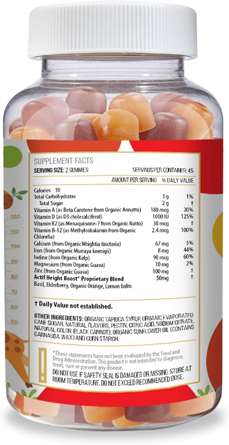 Actif Height Boost Mega Support for Kids 3-8 Years Old - 60 Gummies, Strawberry Flavour - görsel 4