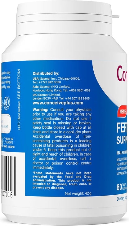 CONCEIVE PLUS Fertility Support for Men – 60 Capsules