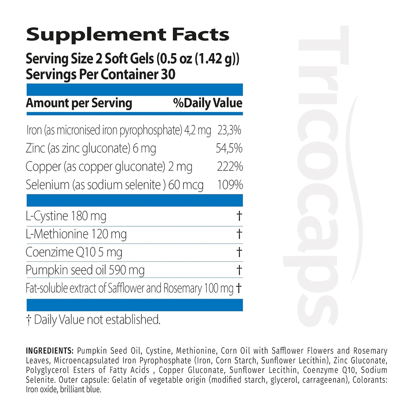 Tricovit Tricocaps Hair Growth Supplement - 60 Softgels - görsel 8