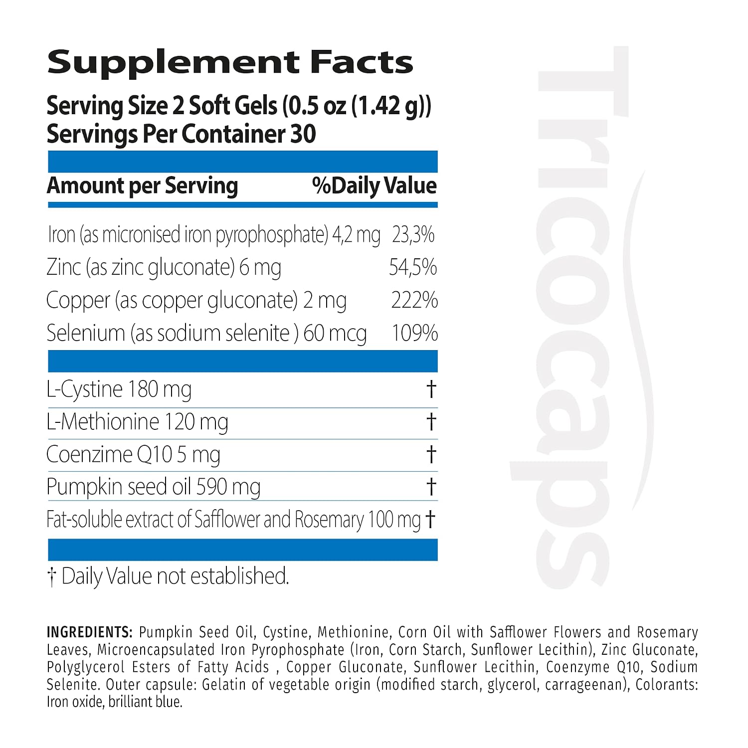 Tricovit Tricocaps Hair Growth Supplement - 60 Softgels - görsel 8