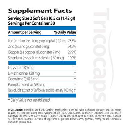 Tricovit Tricocaps Hair Growth Supplement - 60 Softgels
