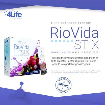 4Life RioVida Stix Superfruit Immune Support Drink Mix, 15 Packets