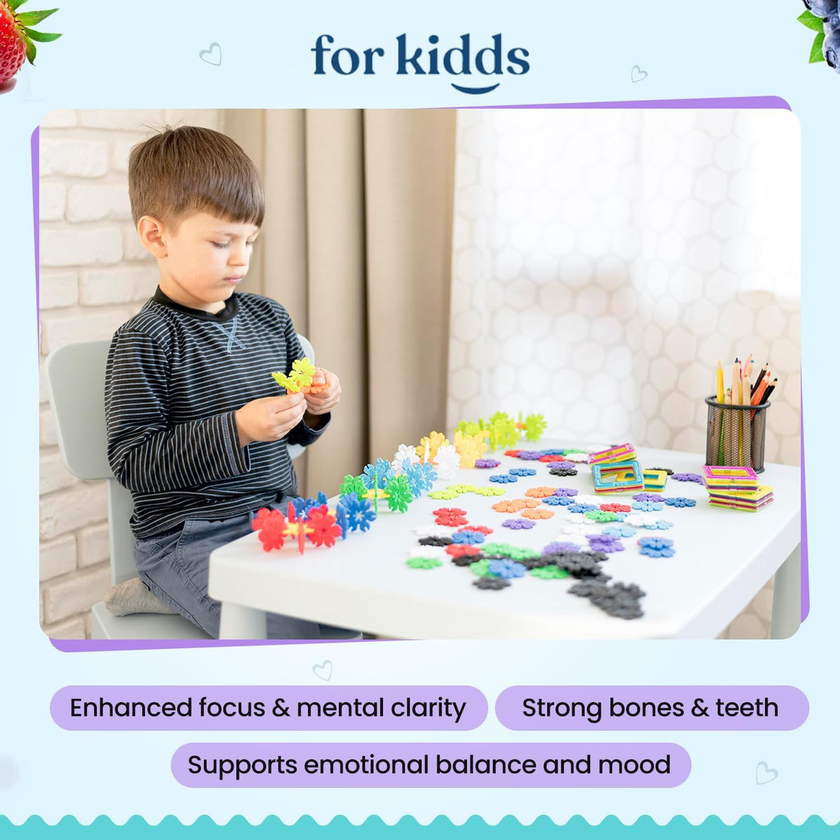 ZettoA Daily Multivitamins for Children Ages – Biotin & Zinc – Contribute to the maintenance of normal hair, skin – Image 4