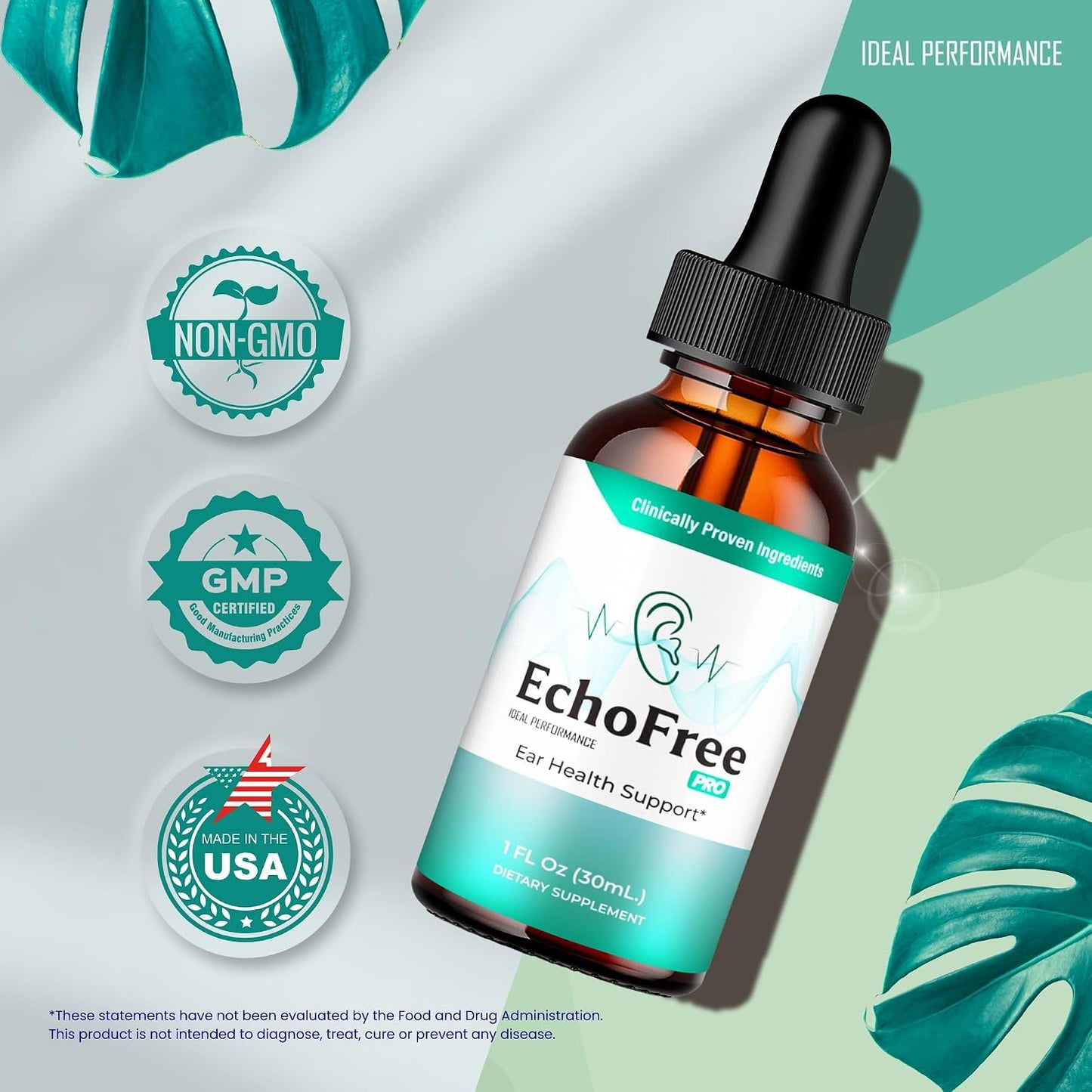 Echo Free Tinnitus Drops – All Natural Ear Health Support Liquid Supplement (3 Pack) - görsel 5