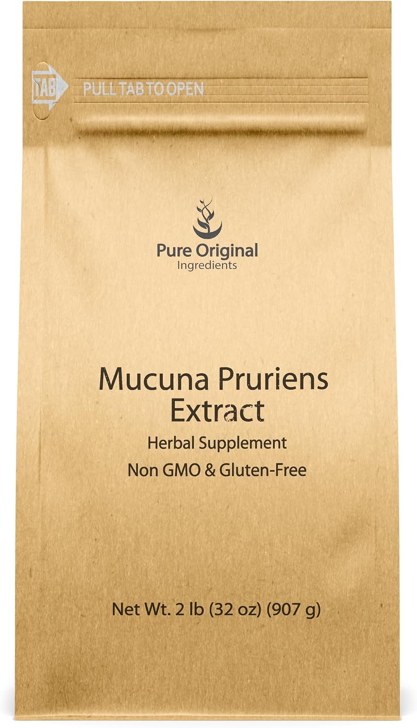 PURE ORIGINAL INGREDIENTS Mucuna Pruriens (2 lb), Pure and Natural, Non-GMO, Gluten-Free - görsel 1