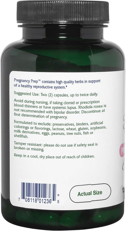 Vitanica Pregnancy Prep - Reproductive System Support, Vegan (120 Capsules)