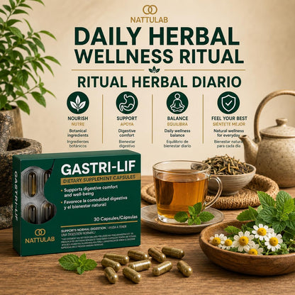 GASTRI-LIF – Traditional Herbal Food Supplement for Digestive Comfort – 30 Capsules